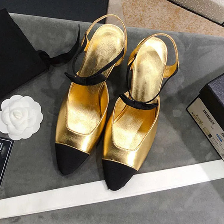 French Small Fragrant Wind Toe Cap Sandals - Bellarte Enchanté French Small Fragrant Wind Toe Cap Sandals